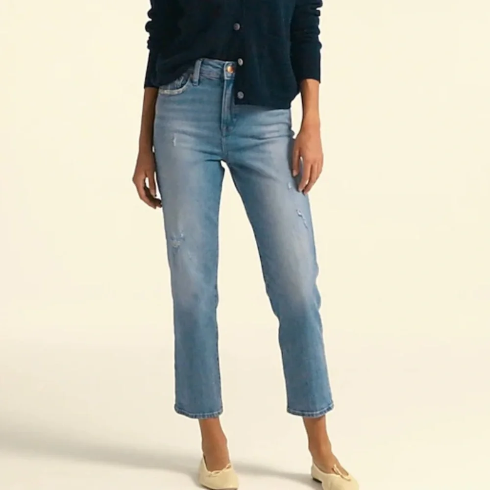 NWT J.‎ Crew High-Rise '90s Classic Straight Jean in Honeydew Wash